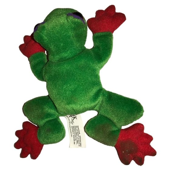 Special Effect 24K GreenTree Frog w Red Feet  Beanie Plush - Approx. 6" Long - P - Picture 3 of 9